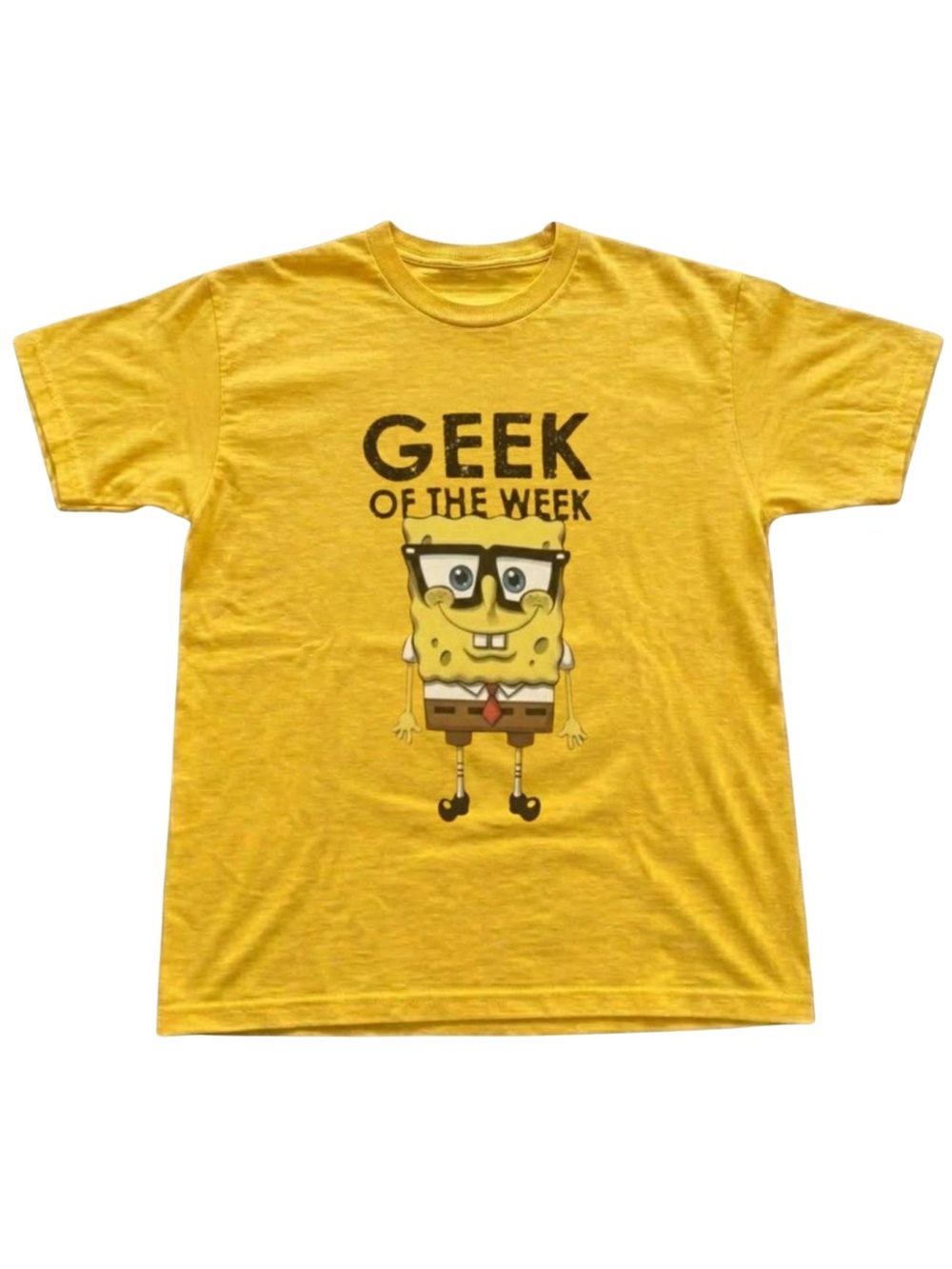Gildan Yellow 'Geek of the Week' Graphic T-Shirt
